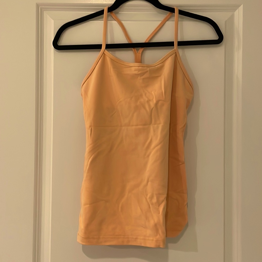 Lululemon Size 8 Orange Tank with Shelf Bra